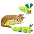 1 Pc Caterpillar Cat Chew Toy With Catnip Silvervine Interactive Kitten Toy  