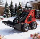 Wheel Type Mini Skid Steer Loader Load Weight 320kg Bucket 13 5hp Epa Engine