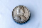 1838 France Emperor Napoleon Silver Bronze Medal Wood   Metal Box Waterloo War