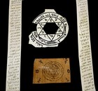 Lot Of 4 Judaica - Kabbalah   Handwritten Amulet On Parchment