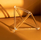Clear Quartz Crystal Singing Pyramid 9 Inch With Crystal Singing Bowl Striker