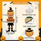 Halloween Door Decorations Wreath Witch Legs Front Orange 