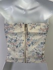 Prettylittlething Tall Floral Broderie Boned Corset Top Nwt Us 10 Uk 14