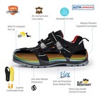 Safetoe Mens Comp Toe Summer Sandals Slip-on Puncture-proof Cowhide Wide