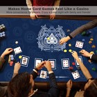 47 x24  Poker Mat Poker Table Top Portable Rubber Mat Texas Hold em Casino Blue
