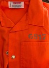 Screen Used Style Bob Barker Jail Inmate Jumpsuit Movie Prop Orange Large  6517