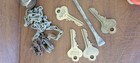 Mixed Vintage Junk Lot - Troll  Address Case  Antique Jacks  Brass Picture  Keys