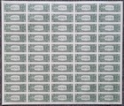 One Dollar 2017 50x  1 Full Sheet Uncut Federal Reserve Notes Rare Currency