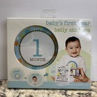 Babys First Year Milestone Months Belly Stickers Tiny Ideas Blue Boy Calendar Nw