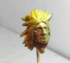 Vintage   Antique Native American Indian Chief Stick Pin      Estate Find  