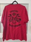 Harley Davidson Big Shot T Shirt  Red Crew Neck Graphic Live Ride Ohio Size Xl