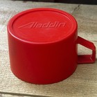 Vintage Aladdin Thermos Cup Cap Lid Red W  Logo Top Plastic Cup Only 3 75   