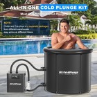 1 3hp Ice Bath Chiller   Cold Plunge Tub Kit Xl 100 Gal Ice Pod W pump   Filter