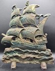 Vintage Hubley Titus Foundry Cast Iron Spanish Galleon Ship No 201 Door Stop Usa