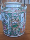 Oriental Chinese Vintage Porcelain Teapot Floral Bird Medallion Design