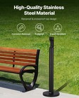 Cigarette Butt Receptacle Freestand Outdoor Cylinder Butt Disposal Black