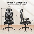 Executive Office Chair  Ergonomic High Back Mesh Desk Chair With Adjustable Heig