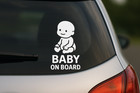 Baby On Board Car Sticker   Baby Safety Sign Vinyl Decal   Cute Car Window Bumpe
