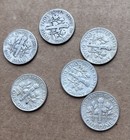 Lot Of Six Silver Roosevelt Dimes  P   D Mints     nice                  2057 