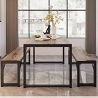 45 5  Dining Table Set For 4  Kitchen Table Set With 2 Benches-lightning Deals