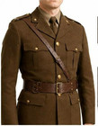 Sam Browne Belt Genuine Leather Complete British Military Cross Trap Army Brown