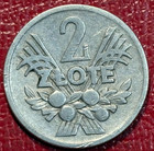 Very Nice 1960 Poland 2 Zlote Aluminum Coin-nov187