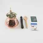18 Oz Xl Copper Turkish Greek Arabic Coffee Pot With Wooden Handle 6 Serving