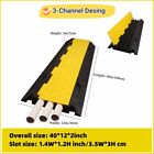 Cable Protector Ramp 3 Channel Rubber Speed Bump Floor Cord Wire Cover Garage