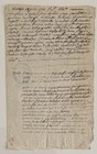 18th Century Revolutionary War Era Financial Legal Document