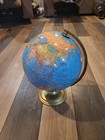 Rare Vintage Crams Imperial 12  World Globe Ussr metal Base In Good Condition 