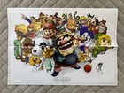 Rare Nintendo Super Mario Thank You   Smash Bros Store Promo Collectors Poster 