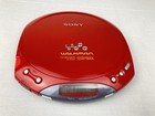 Rare Red Sony Cd Walkman D-e220 Portable Cd Player Esp Max Headphones Tested Vgc