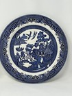 Lot Of 2 Blue Willow Churchill Fine English Staffordshire 10 25  Dinner Plates
