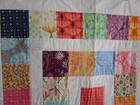 Handmade Quilt Scrappy Patchwork   free Spirit  38 X 42  Table Topper  Lap   New