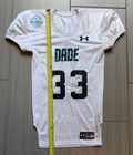 Under Armour Dade Vs  Broward 33 Dolphins White Jersey Size Ys