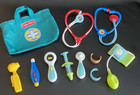 Fisher Price Toy Medical Kit Doctors Nurse Play Set In Teal Bag 11 Pieces