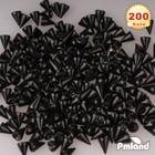 200 Sets pairs 9 5mm Black Cone Spikes Screw Back Studs Diy Craft Rivets Punk