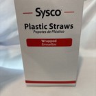 Sysco New 7 75  Jumbo Translucent 10 Boxes  Wrapped Plastic Straws 5000 Count