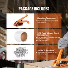 Packaging Banding Strapping Kit Tensioning Tool Tensioner 328ft Woven Cord