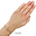 14k Yellow Gold 2 5mm-7mm Bismark Bracelet  solid Links  7 25 