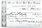 Civil War Era 1862 Michigan Central Railroad 2 Stock Certificate   Uncut Sheet