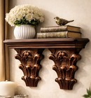 Vintage Carved Wood Corbels Pair Small Shelf Brackets Victorian Style