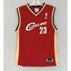Reebok Lebron James 23 Cavaliers Jersey Kids Large 14-16 Red Nba Basketball