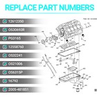 Engine Oil Pan Gasket Acdelco 12612350 Gm 5 3 5 7 6 0 Ls1 Ls2 Ls3 Lm7 Lq4 Lq9