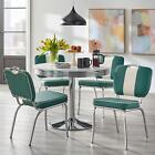 Dark Green 5 Piece Dining Set Vintage Retro American Style