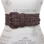 Women s 3  Wide Hand Made Braided Square Buckle Belt