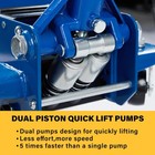 3 Ton Floor Jack Steel Hydraulic Jack With Dual Piston Quick Lift Pump