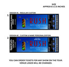Rush Fifty Something Tour Custom Design Commemorative Ticket