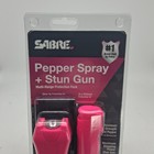 Sabre Pink Pepper Spray   Stun Gun W  Built-in Flashlight Self Defense Set New