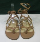 New Summer Skintone  Shoes Roman Gladiator Lace Up  Sandals Women Size 7 5